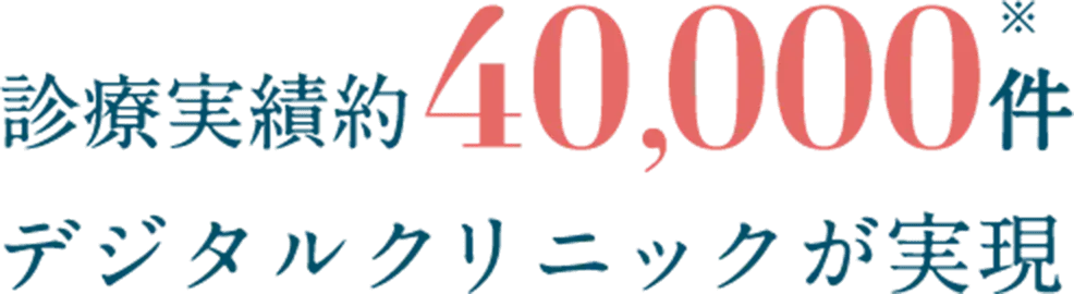 診療実績約40,000件デジタルクリニックが実現