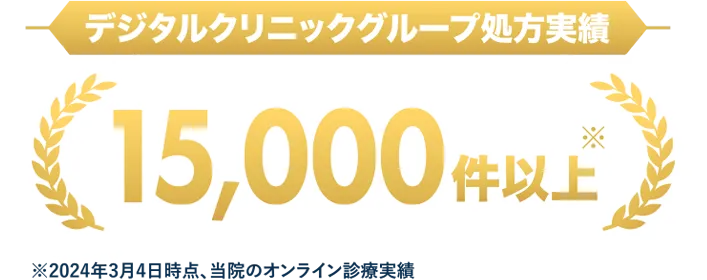 デジタルクリニックグループ処方実績 15,000件以上